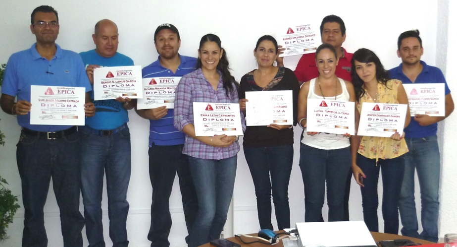 Diplomas de los vendedores, vendedoras y colaboradores de SPORTCHIPS HIGH PERFORMANCE, S.A. DE C.V., a quienes se les impartió curso intensivo de ventas